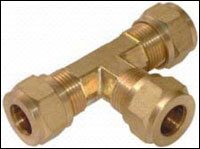 Brass Compression Tees Fittings Connectors 