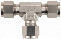 Stainless Steel SS 304 316 AISI Stamped Tees Twin Ferrule 