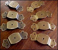 Set of 4 Antique Brass Brackets with Pins Handle Loop Brackets with No Pins 