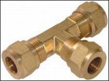 Brass Compression Tees Fittings Connectors 