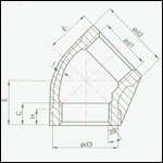 45� Elbows Banded Equal Pipe Fittings  